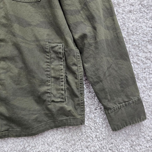 Abercrombie & Fitch Shirt Mens Medium Green Camo Button Up Long Sleeve Army - Picture 2 of 10